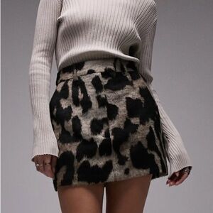 Top shop brushed mini skirt NWOT